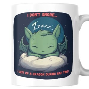 Funny Snoring Dragon Gift Mug