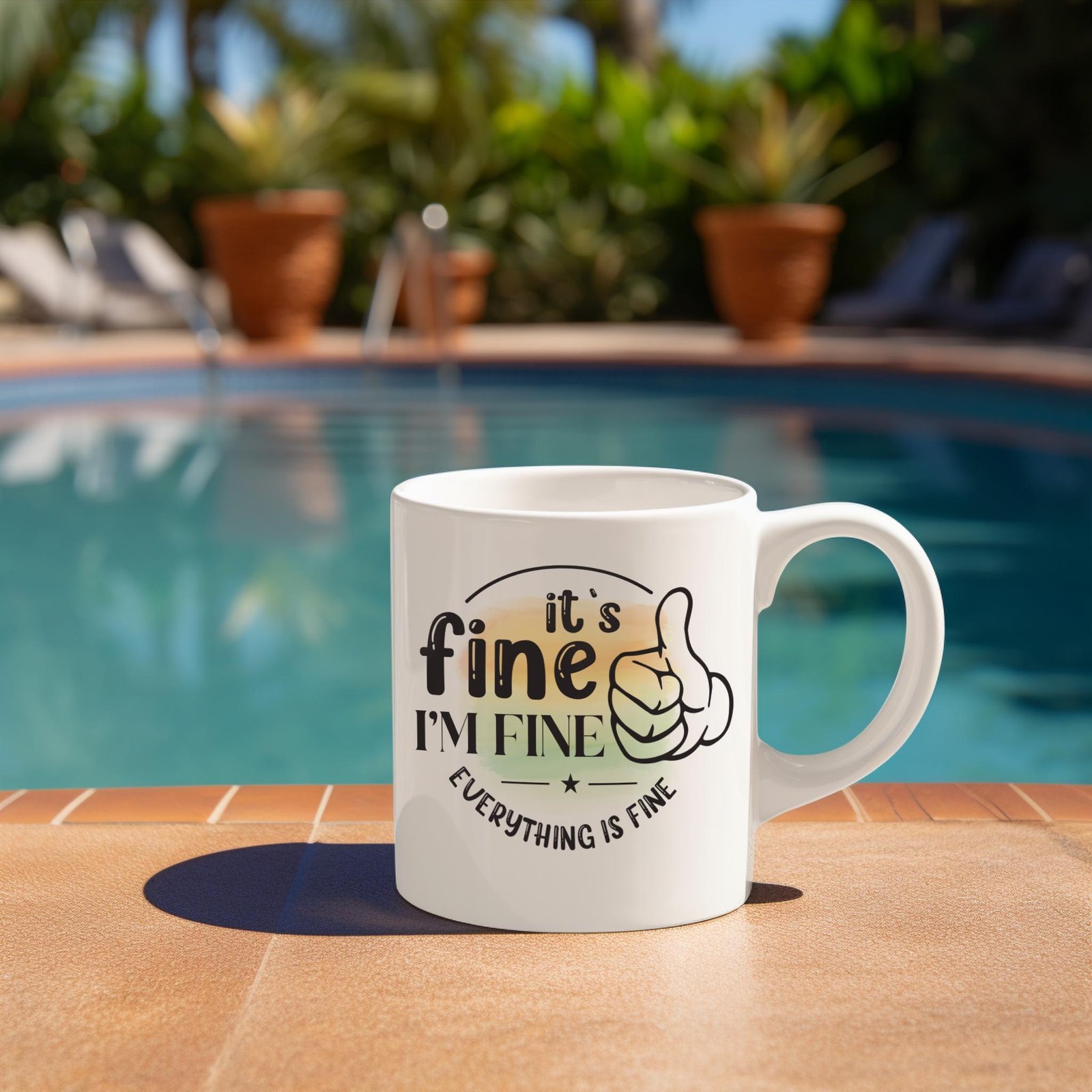 Everything Is Fine Anxiety Mug Gift - Image 6