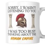 Thinking About The Roman Empire Mug Gift - Iron Helmet & Columns