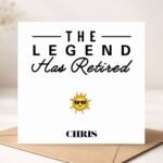 Personalised Retirement Card for Him, Retirement Farewell Card for Men, Retirement Gift for Husband, Dad, Grandad, Colleague, Retired Men